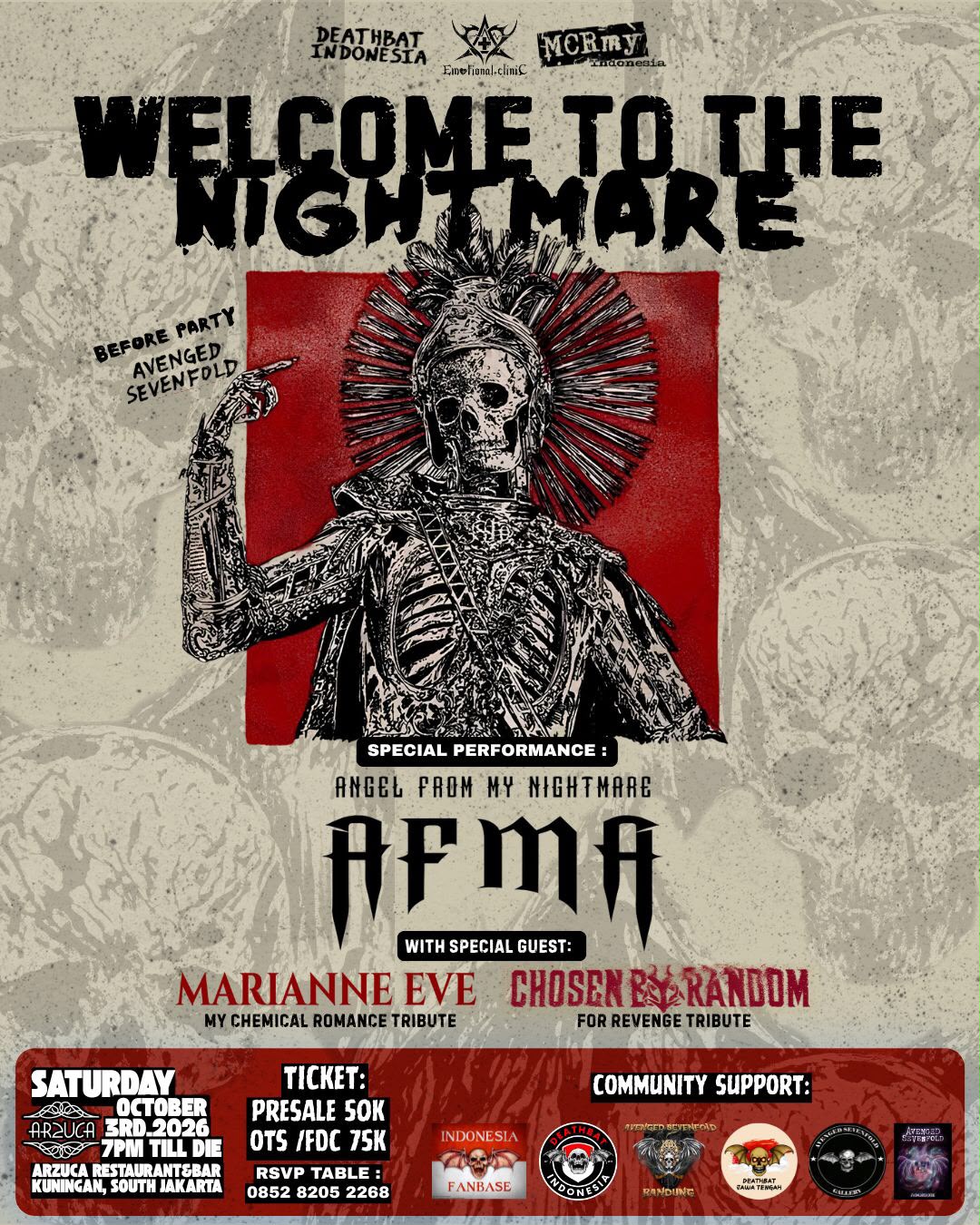 Flyer Welcome To The Nightmare!!